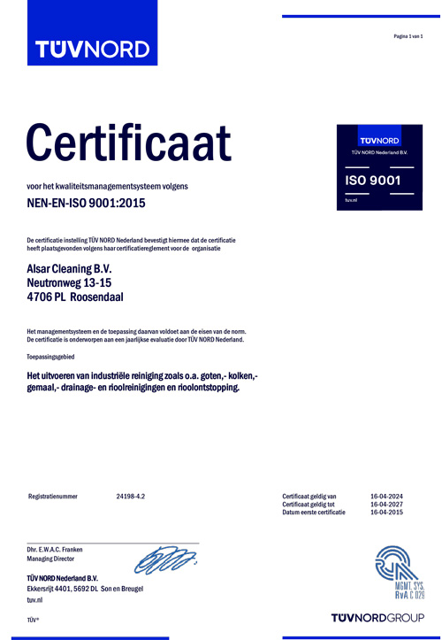 2024 ISO 9001 Certificaat Alsar Cleaning B 500px